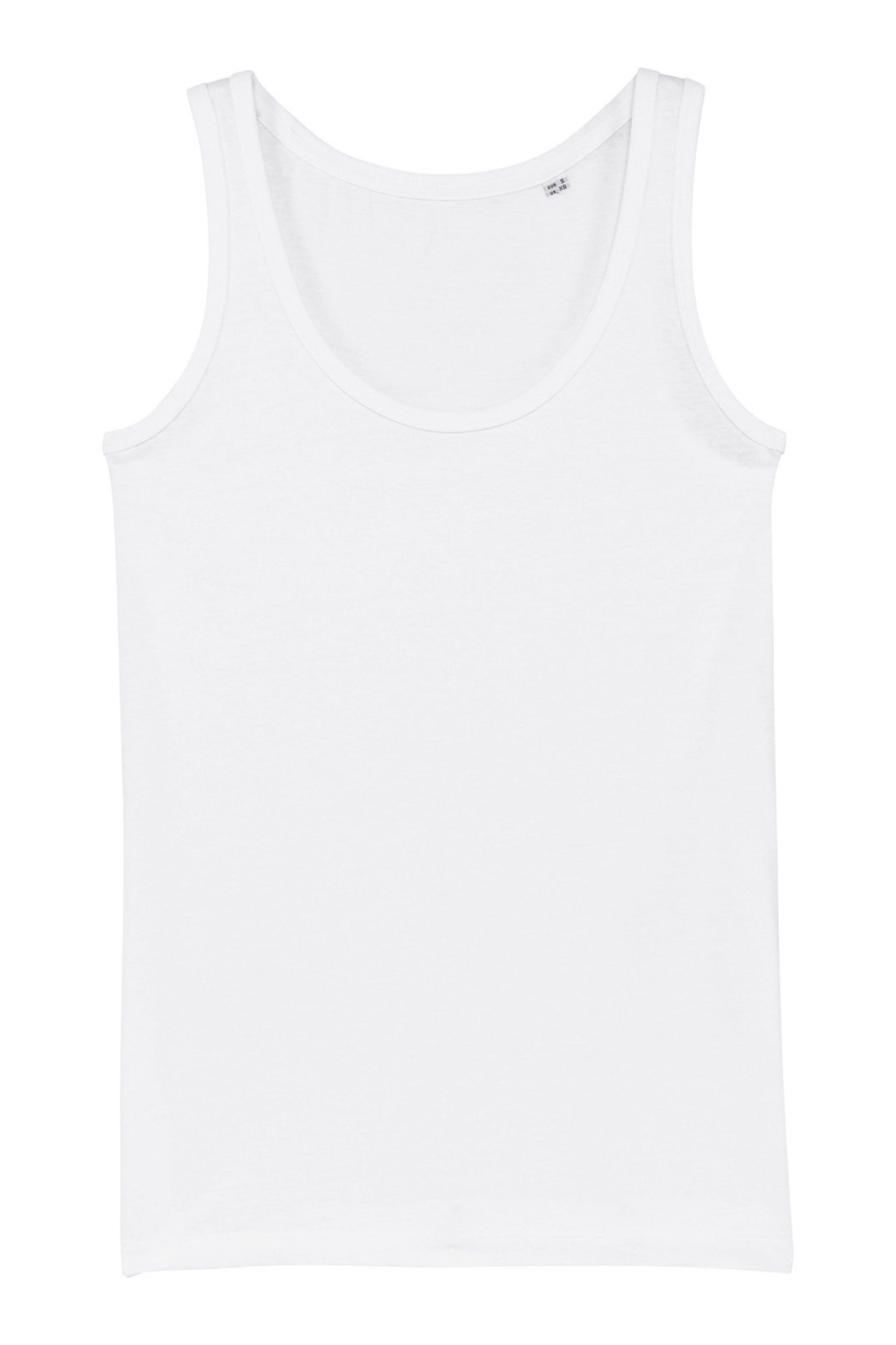 SUNDYE WHITE ORGANIC COTTON FITTED TANK TOP IN DRIFT WHITE