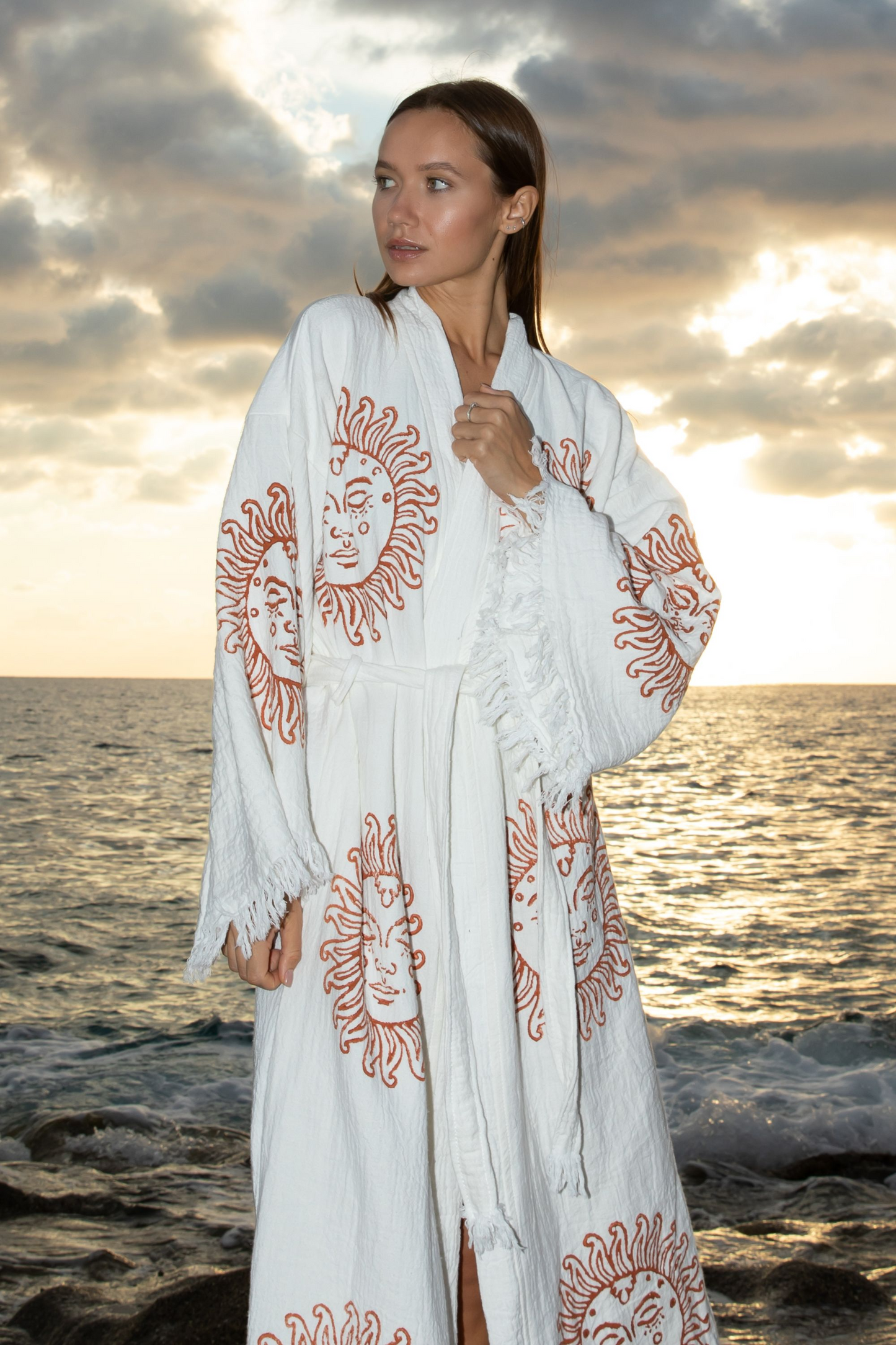 SUN GODDESS ORGANIC COTTON KIMONO ROBE