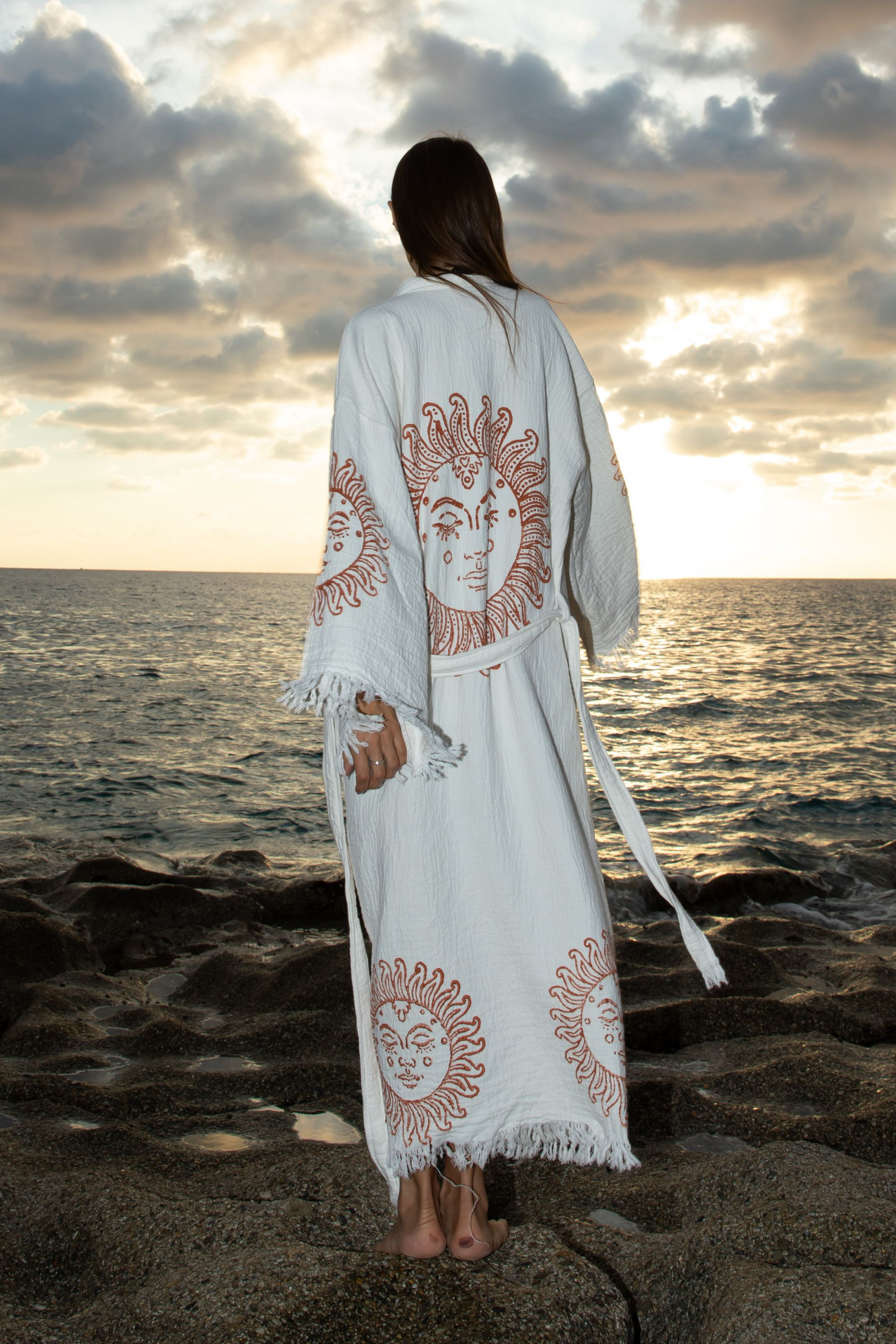 SUN GODDESS ORGANIC COTTON KIMONO ROBE