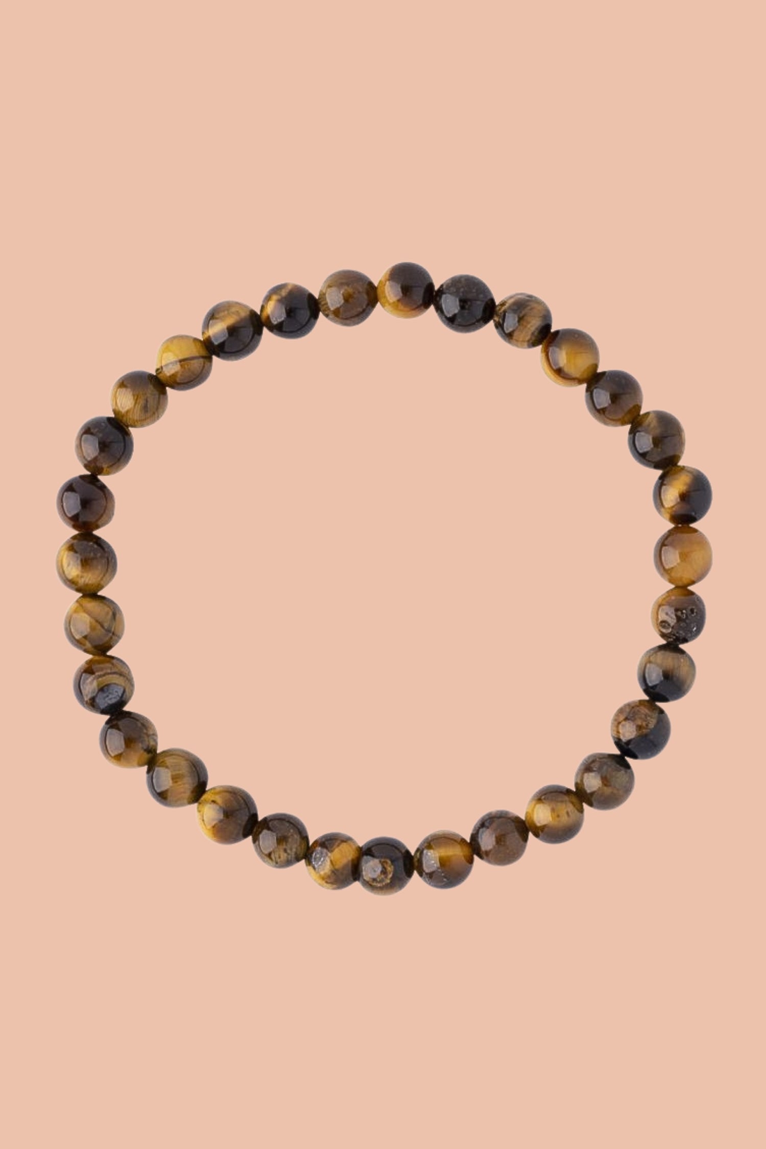Tiger's Eye Crystal Bracelet with Free Crystal Guide and Cotton Storage Bag by Meraki Rituals Crystal Collection.
