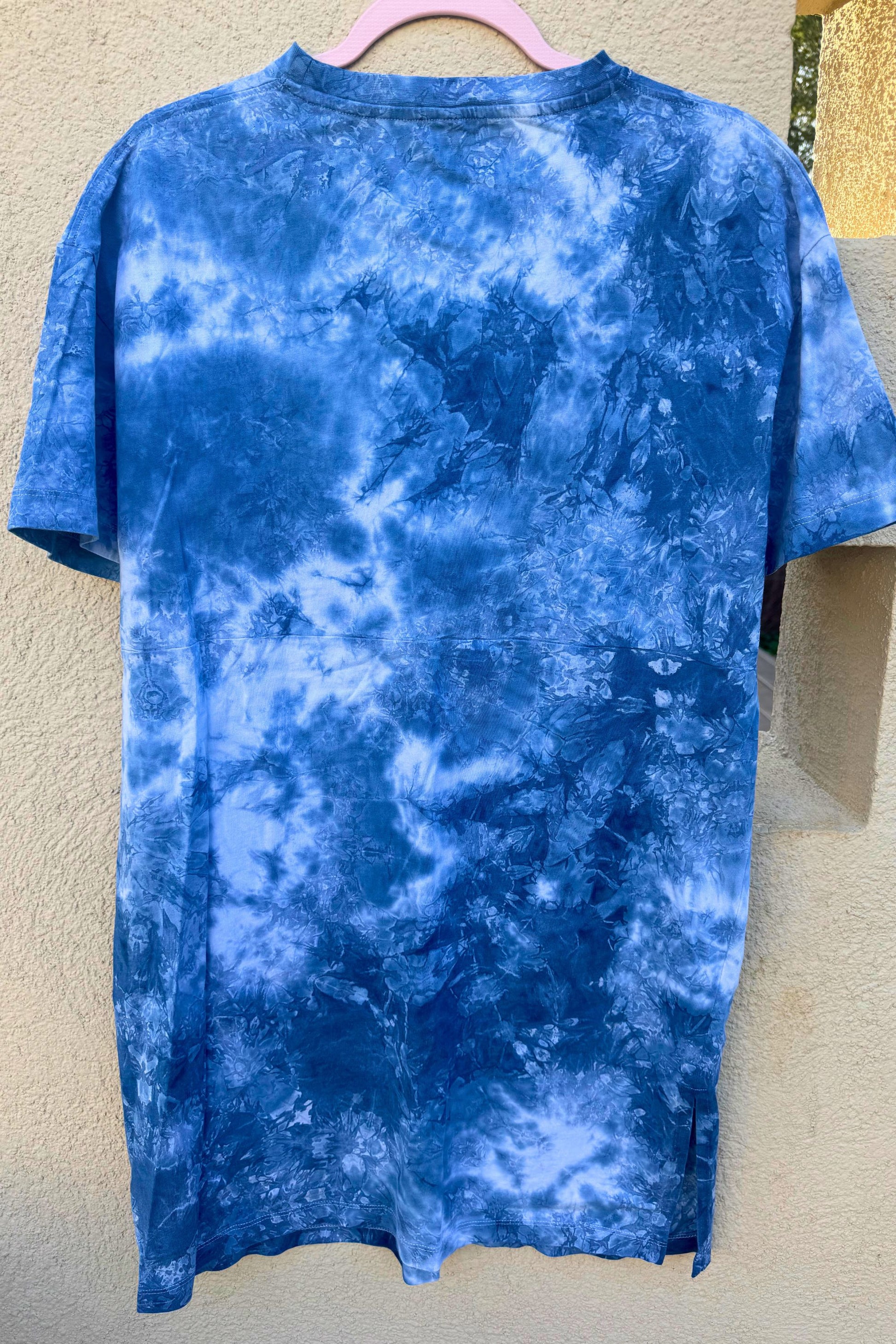 VEGA ORGANIC COTTON TSHIRT DRESS DYED WITH SHIBORI INDIGO