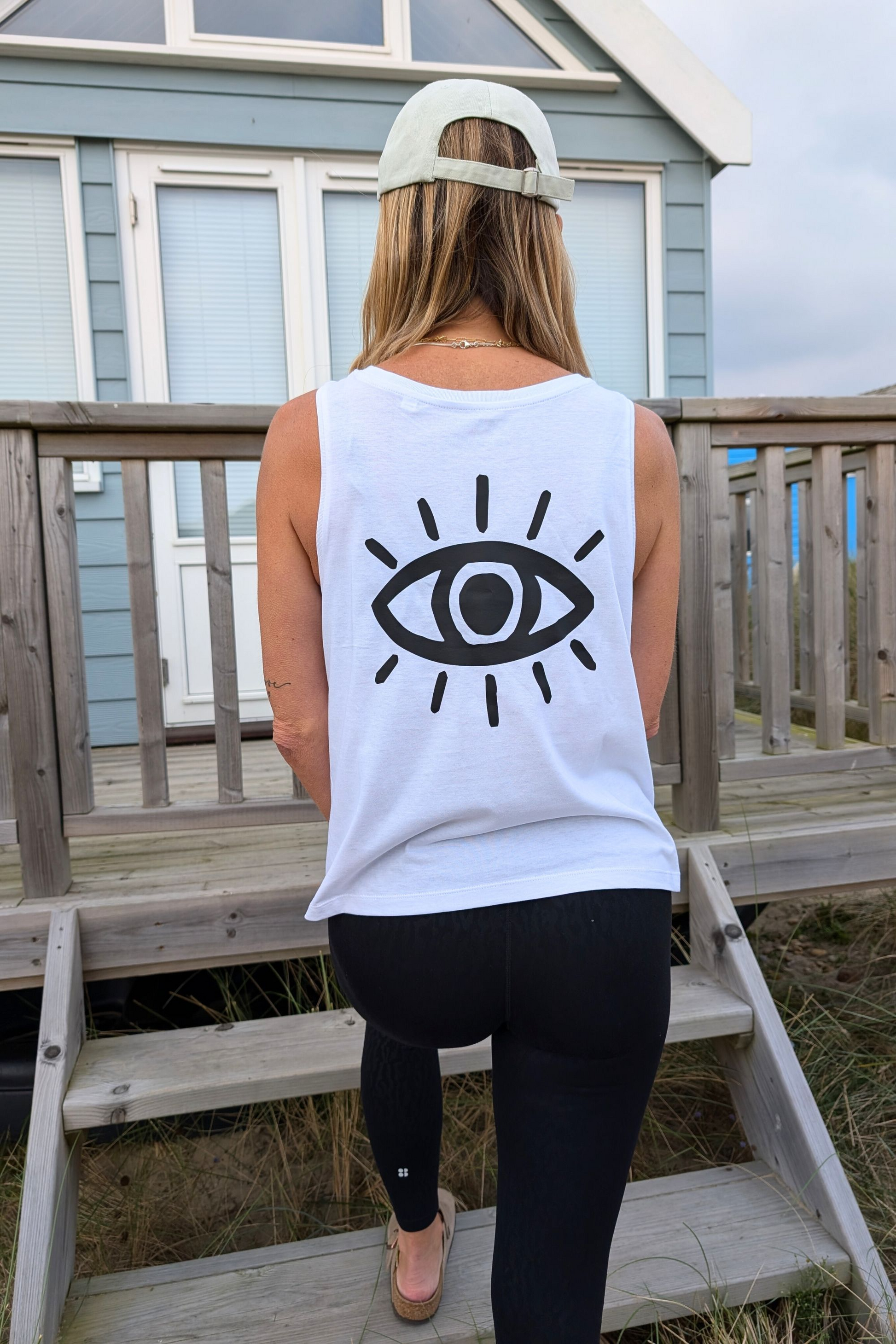 ZEN YOGA VEST, ORGANIC COTTON IN WHITE