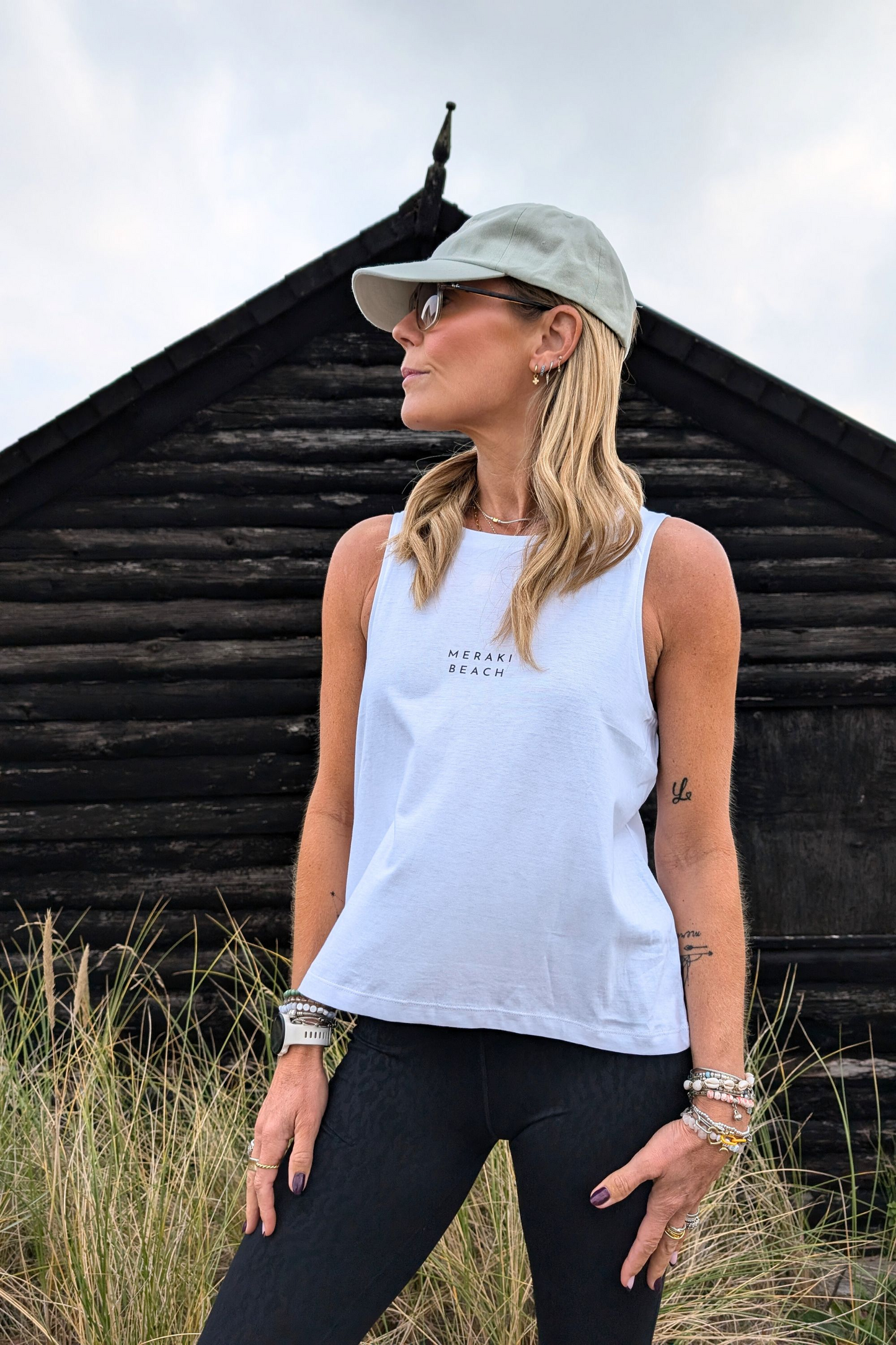 ZEN YOGA VEST, ORGANIC COTTON IN WHITE