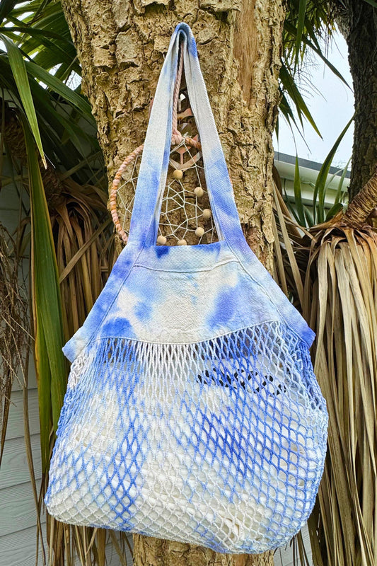BOTANICA MARKET ORGANIC COTTON  BAG IN INDIGO