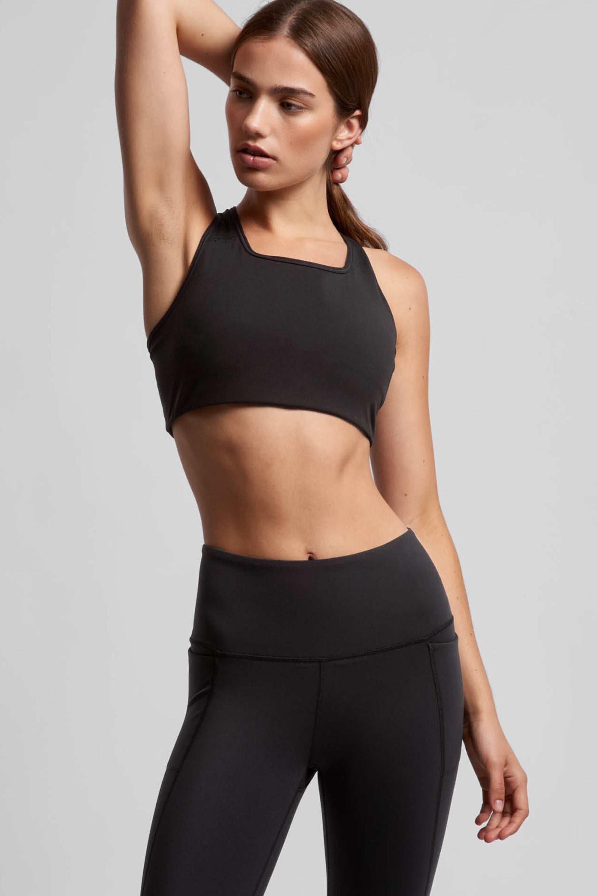 MAREA Active Bra Top in Black – recycled nylon sustainable sports bra by Meraki Beach